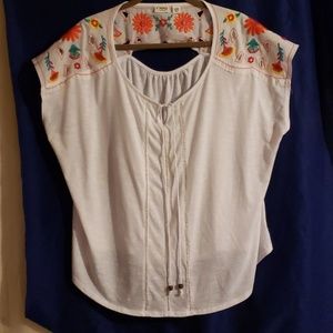 Festive embroidered top